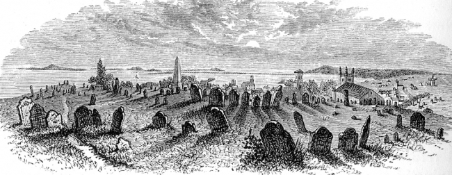 burial hill historical illustration
