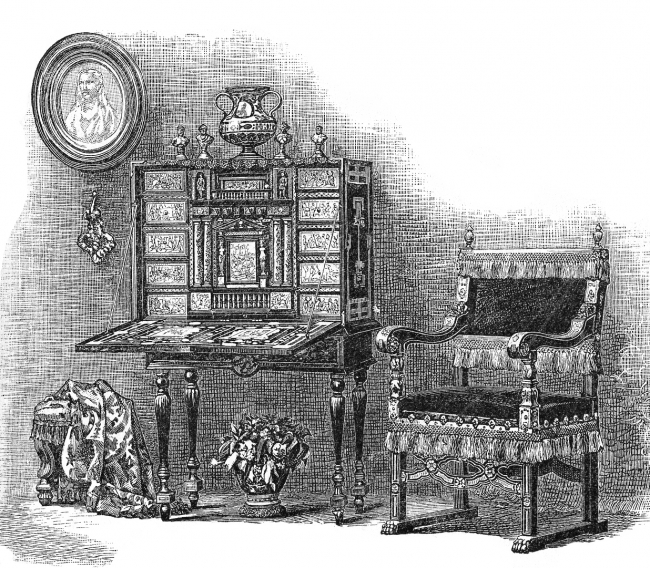 Cabinet And Chair In A Russian Palace Historical Illustration