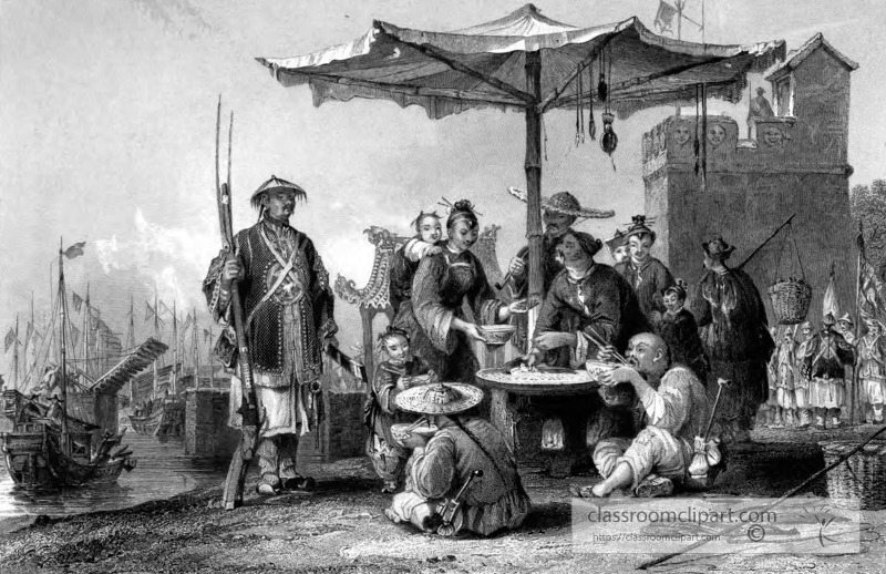 chinese rice sellers historical illustration 30A