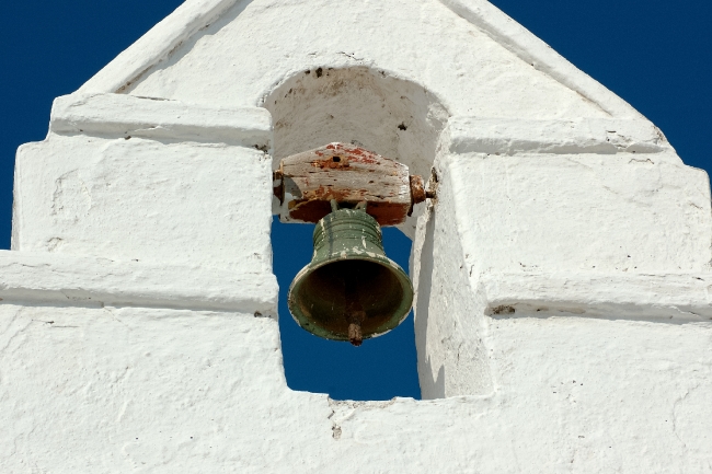 church bell tower mykonos greece 2272a