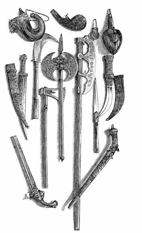 Circassian Arms As Trophies Of Battle Historical Illustration