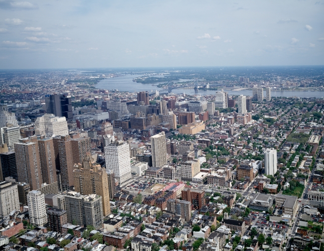 City of Philadelphia aerial view