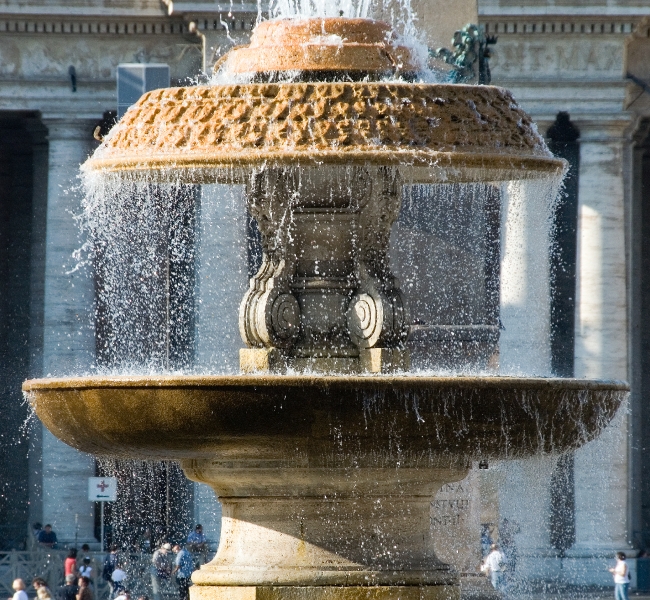 close up Fountain St Peter square