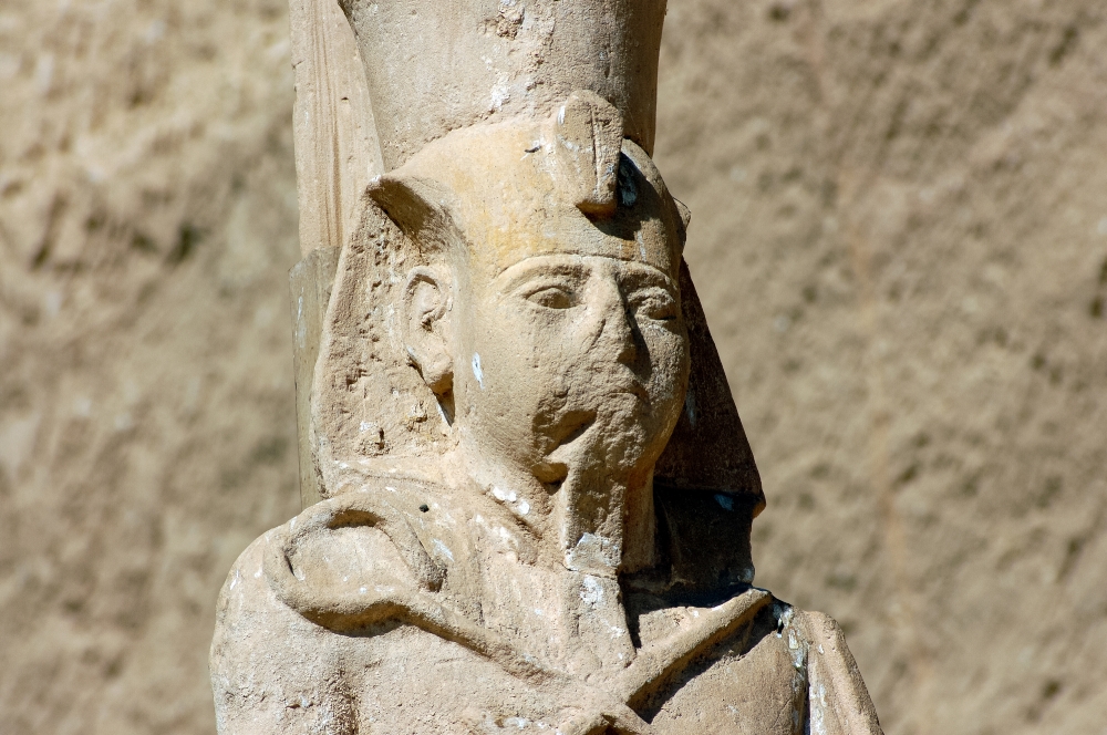 Close Up Of Statue Great Temple Abu Simbel Egypt