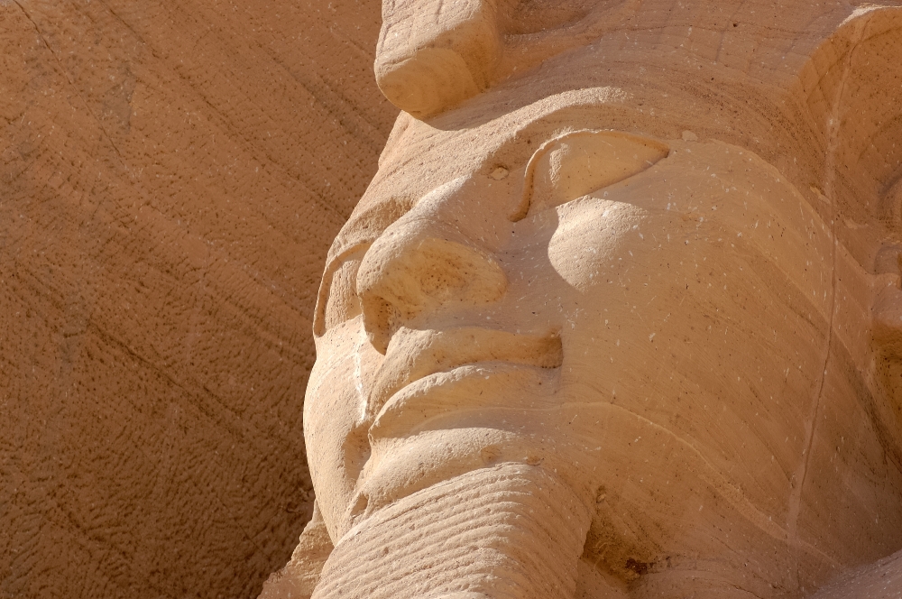 Abul Simbel Close Up Of Statue Great Temple Abu Simbel Egypt 