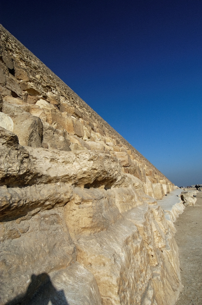 Closeup Great Pyramids Giza Egypt photo 1712