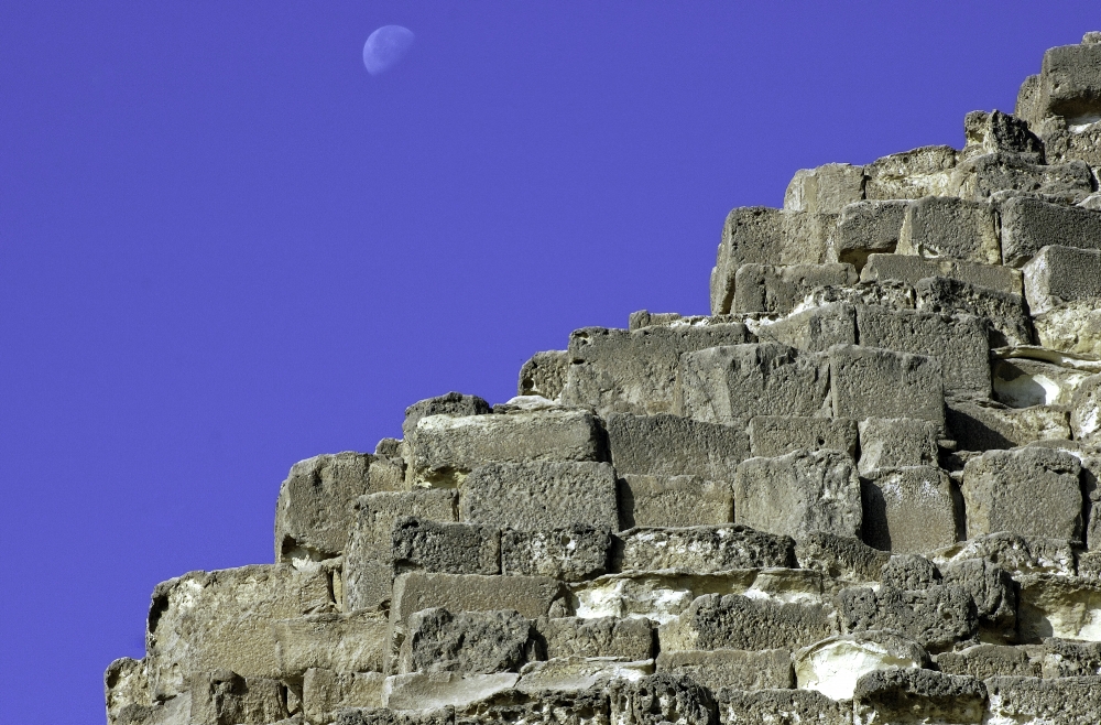 Closeup Great Pyramids Giza Egypt Photo