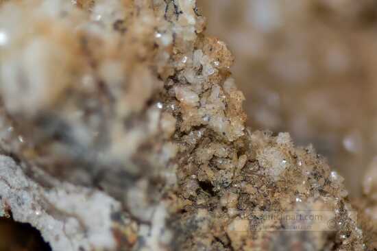 closeup of crystals minerals in geode photo 18