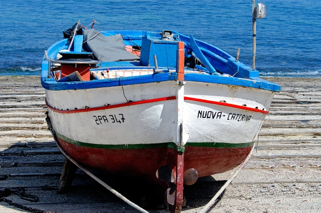 colorful fishing boats sicily italy