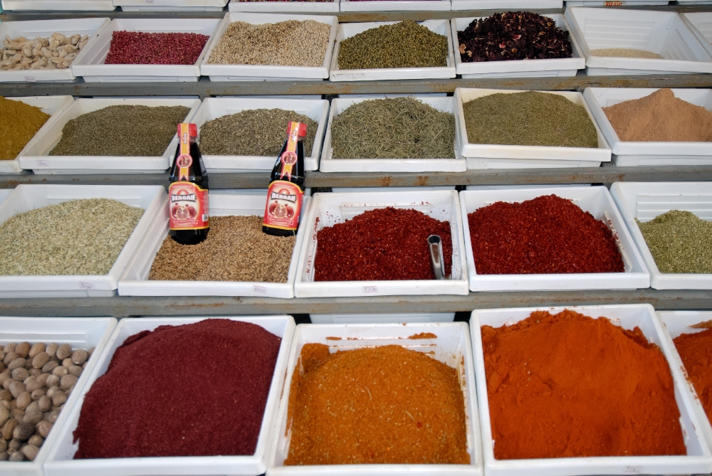 Colorful Spices For Sale In Anatalya Turkey