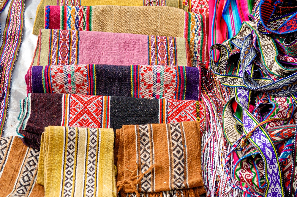 colorful wooven textiles cuzco peru 006