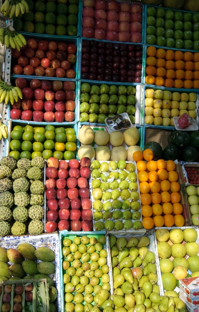 Colrful display of fresh fruit at Elephanta Island