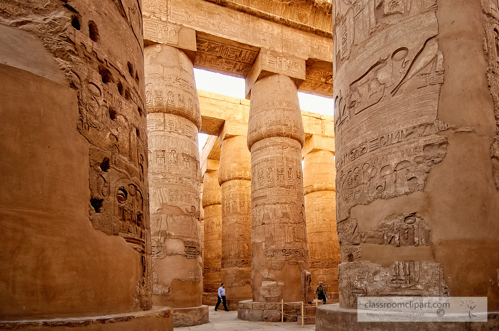 columns at Temple of Karnak Luxor Egypt