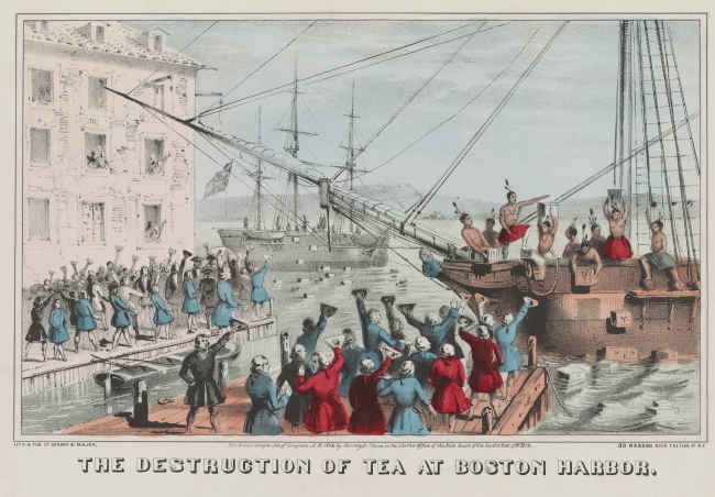 destruction of tea at boston harbor