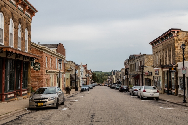 Downtown buildings in Mineral Point