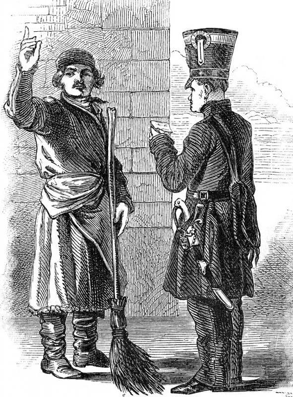 Dvornik And Postman Historical Illustration