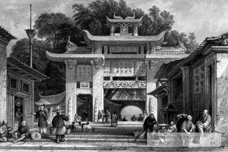 entrance to city china historical illustration 66A