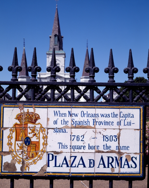 Fence at Jackson Square in the historic French Quarter of New Or
