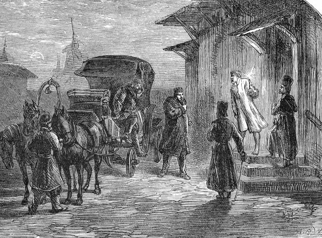 Finding Lodgings At Kiachta Historical Illustration