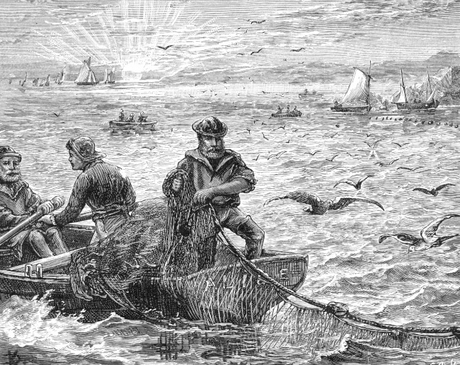 fisherman historical engraving 026