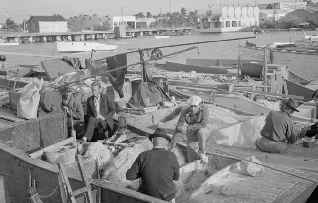 fishermen on boats Key West Florida 1938