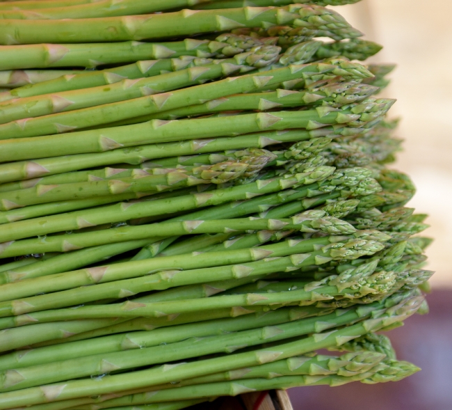 fresh asparagus for sale at vegetable market in yangon myanmar