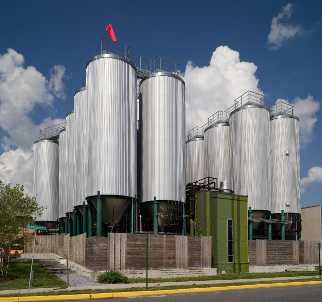giant beer vats at the dogfish head craft brewery in milton dela