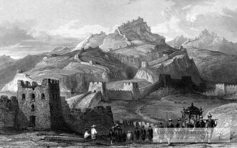 Historical Illustration of the Great Wall of China