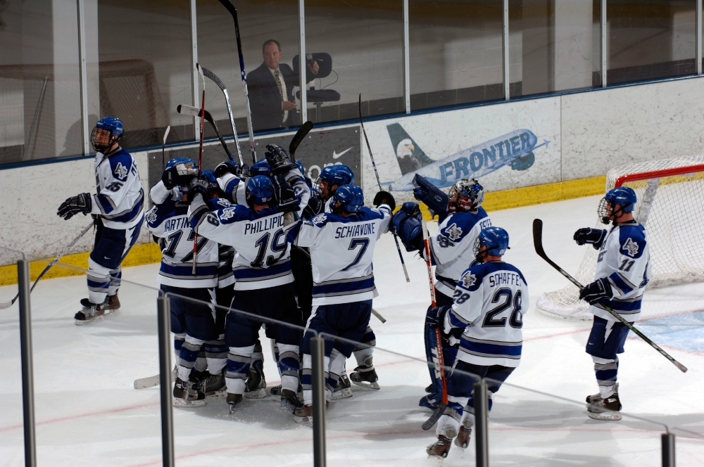 ice hockey team members on ice