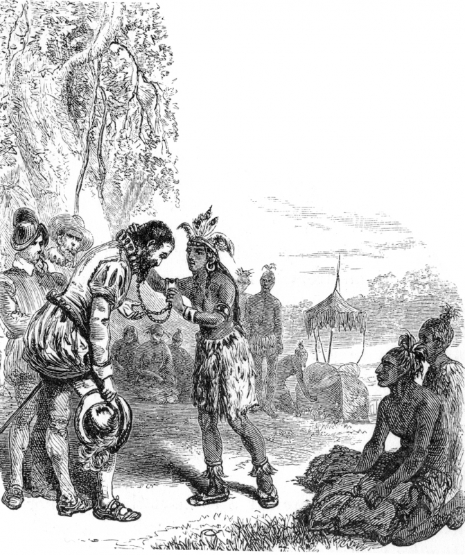 indian queen historical illustration