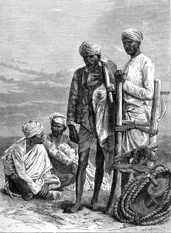 Inhabitants of India Historical Illustration