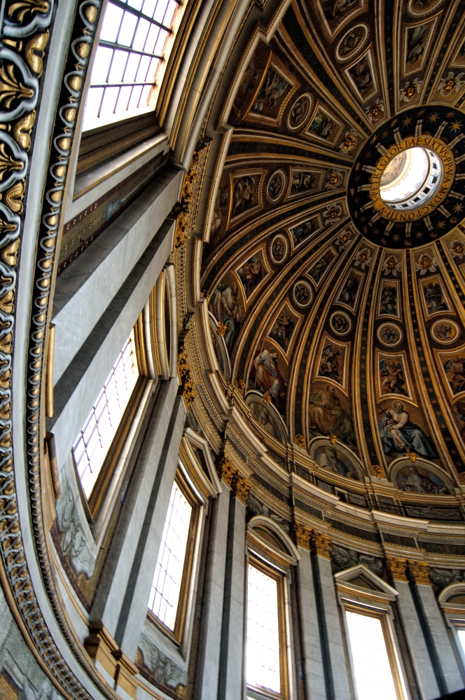 interior dome st peters basilica rome italy photo 0936L