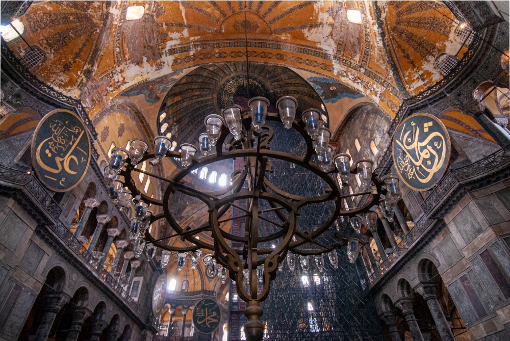 interior of hagia sophia istambul turkey