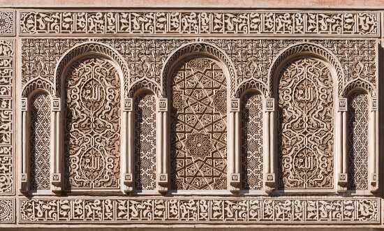 intricate details of morrish architecture marrakech morocco