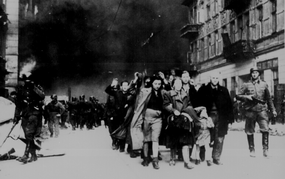 Jewish civilians taken during the destruction of the Warsaw Ghetto Poland