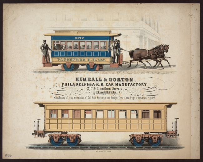 Kimball Gorton Philadelphia RR Car Manufactory Historical Illust