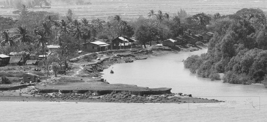 Life along the Yangon river Myanmar 