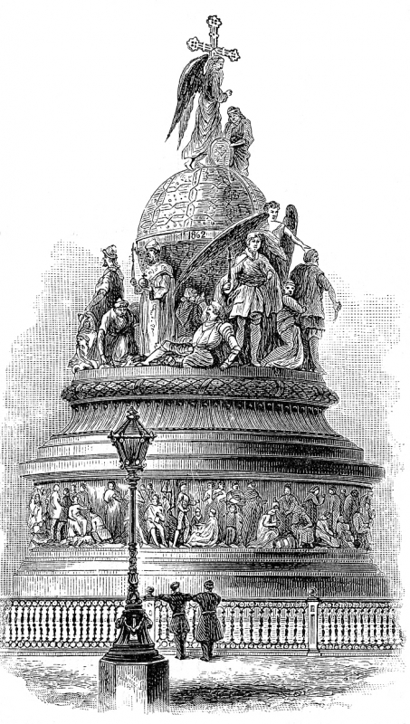 Millennial Monument At Novgorod Historical Illustration