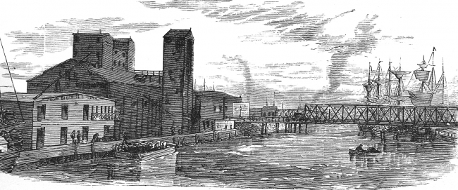 milwaukee river historical illustration