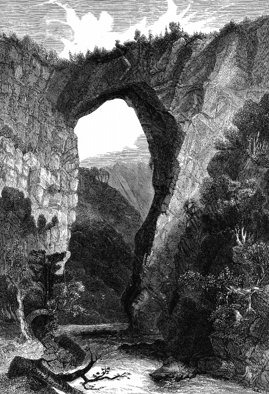 natural bridge virginia historical illustration