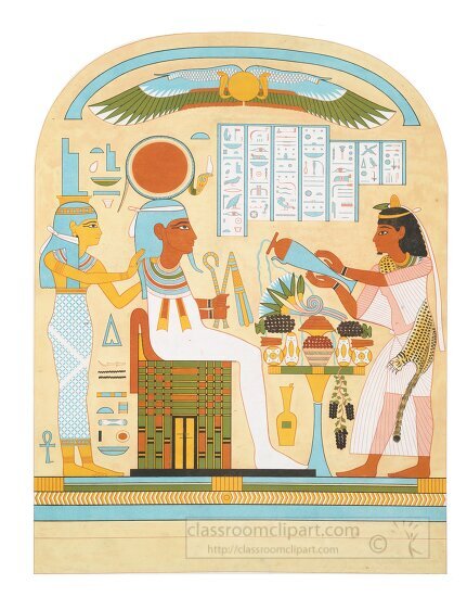 Offering to osiris stele painted on a mummy coffin