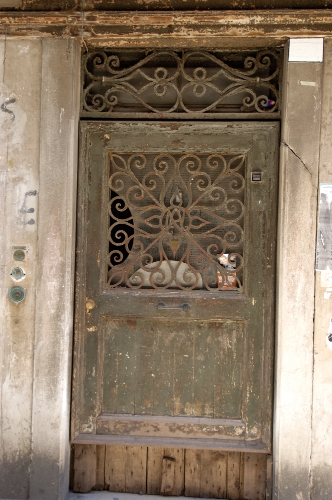 old doorway along alley in Venice Italy 8343