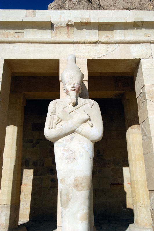 Osirid Statues On Pillars Entrance Hatshepsut Temple Photo Image 