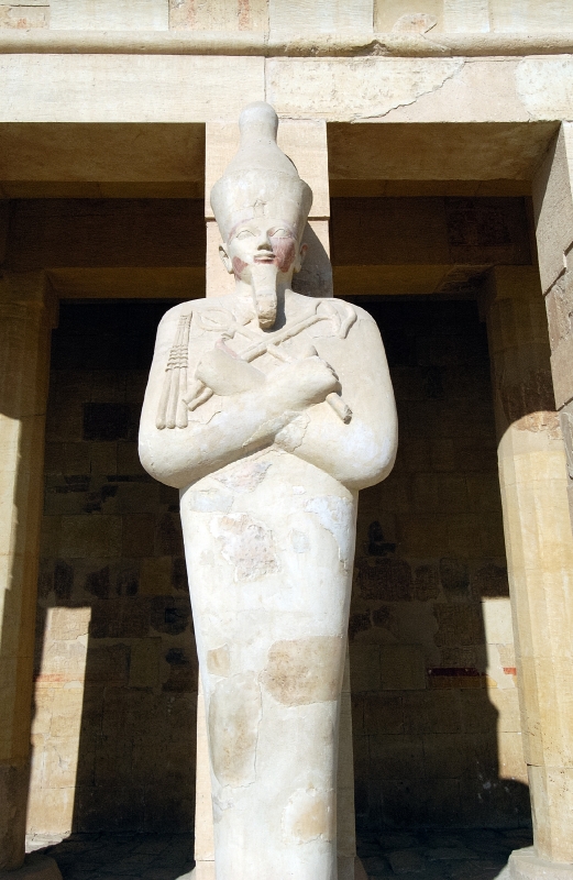 Osirid Statues On Pillars Entrance Hatshepsut Temple Photo Image 