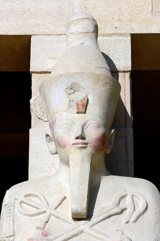 Osirid Statues On Pillars Entrance Hatshepsut Temple Photo Image 