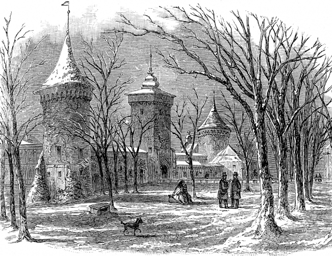 Outer Wall Of Cracow Historical Illustration