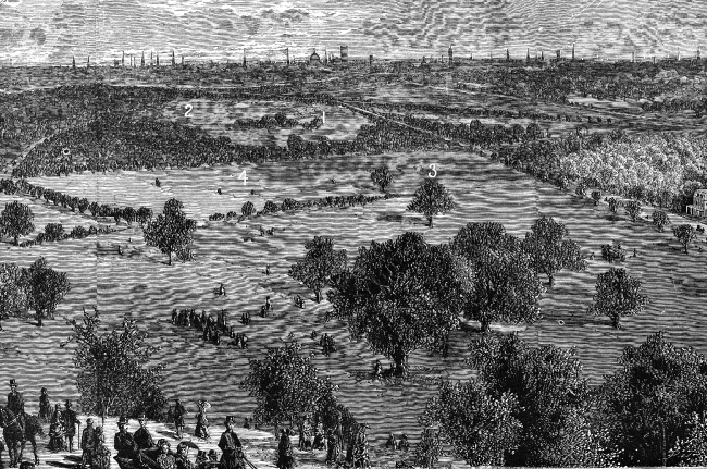 philadelphia from fairmount park historical illustration