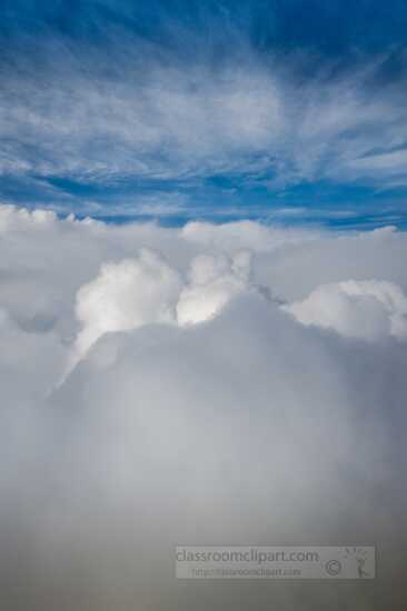 photo cumulus cirrostratus clouds aerial view aircraft