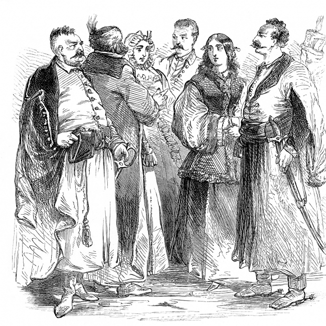 Polish National Costumes Historical Illustration