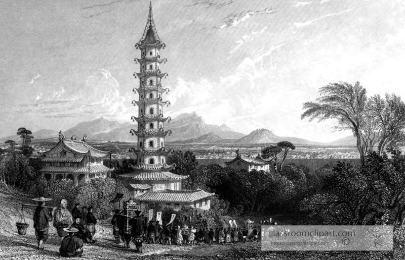 porcelain tower historical illustration 50A